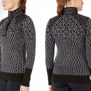 Smartwool Women Ski Ninja Pullover Sweater in BLACK Size XL